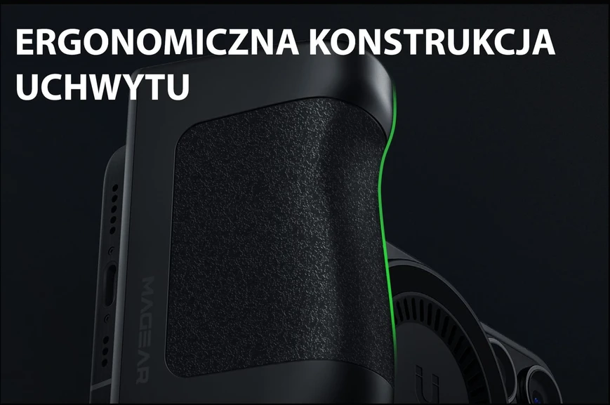 ENERGEA nuotraukų laikiklis su įmontuotu išoriniu akumuliatoriumi Magear MagCam Grip Juodas MagSafe PG-MAGCAMGRIP-BL