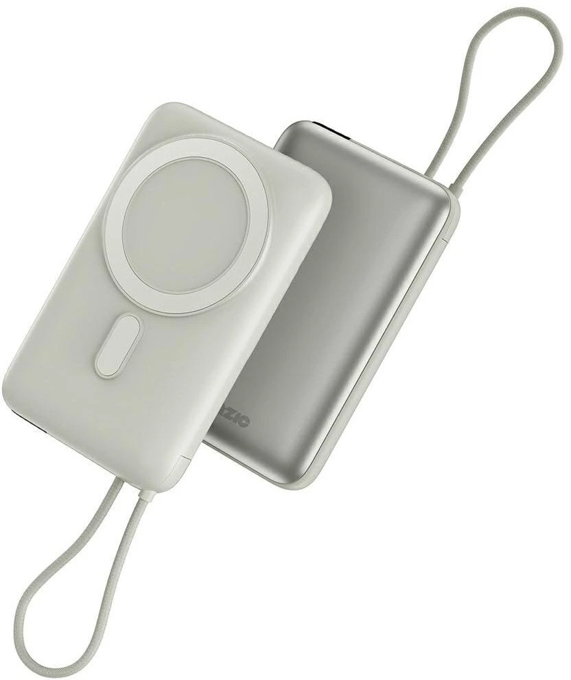 Energea PowerBank Bazic Fusion Mag 10000mAh MagSafe Cable USB-C pilkos spalvos