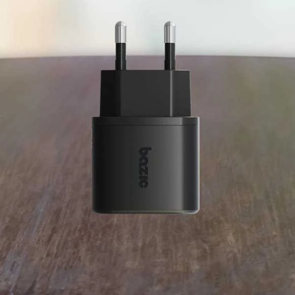 Energea Laidinis įkroviklis Bazic Goport Velox Kit 1xUSB-C 1xUSB-A GaN 35W with cable juodos spalvos