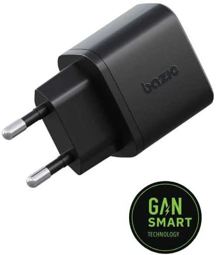 Energea Laidinis įkroviklis Bazic Goport Velox Kit 1xUSB-C 1xUSB-A GaN 35W with cable juodos spalvos