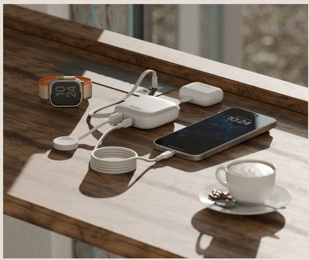 Energea PowerBank 4w1 Bazic Fusion 10000mAh PD20W USB-C/Lightning juodos spalvos
