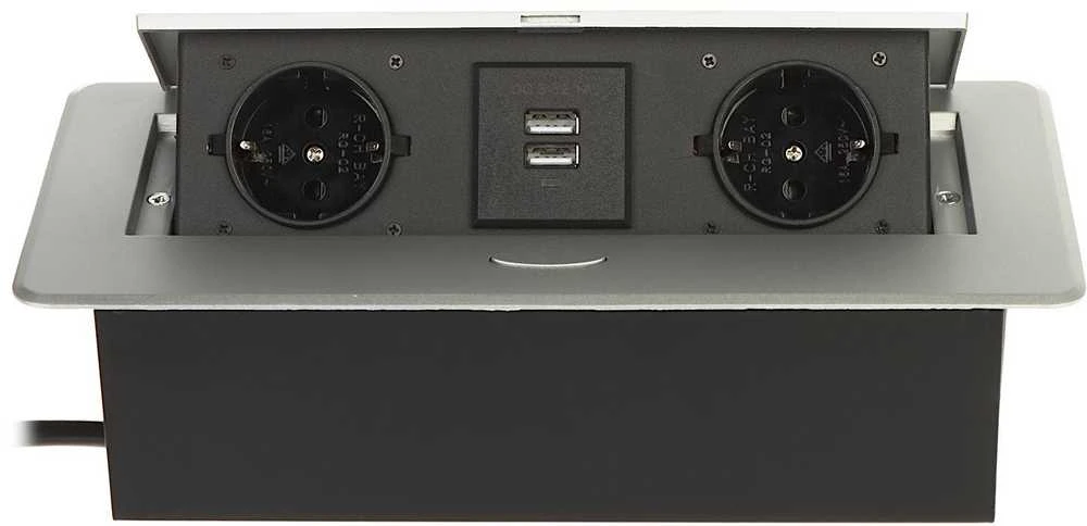 EnerGenie BALDŲ MAITINIMO JUOSTA FPS-2S2U/CABLE (2 LIZDAI + 2 USB)