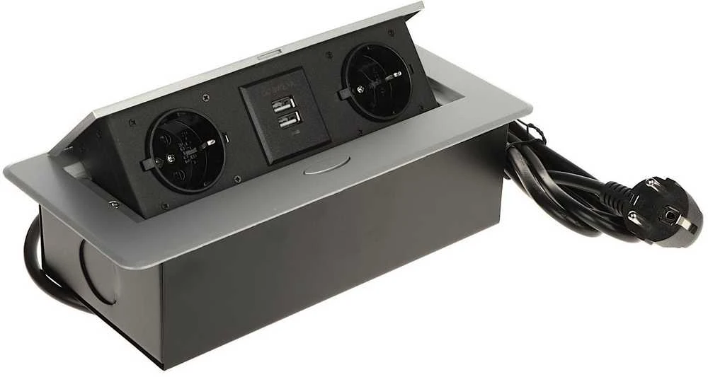 EnerGenie BALDŲ MAITINIMO JUOSTA FPS-2S2U/CABLE (2 LIZDAI + 2 USB)