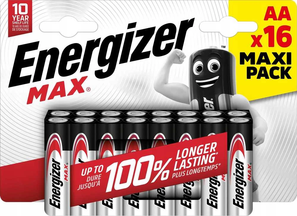 Energizer MAX AA baterijų pakuotė 16 vnt.
