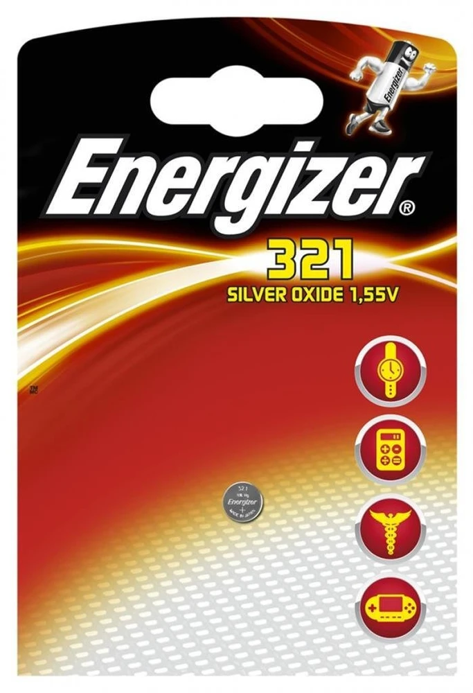 Baterija sidabro oksido 321 (SR65, D321, V321, GP321, SR616SW) 1.55V Energizer