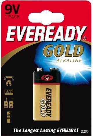 Eveready Gold 9V baterija pakuotėje