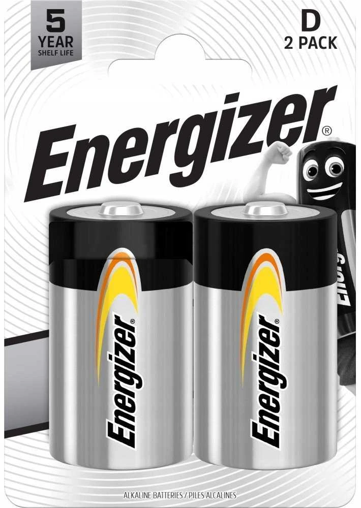 Energizer D tipo šarminės baterijos, 2 vnt. pakuotė
