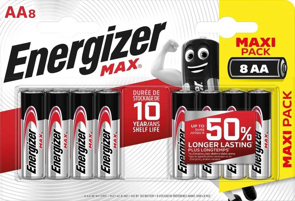 AA Baterijos - Energizer Max LR6, 8 Vnt.