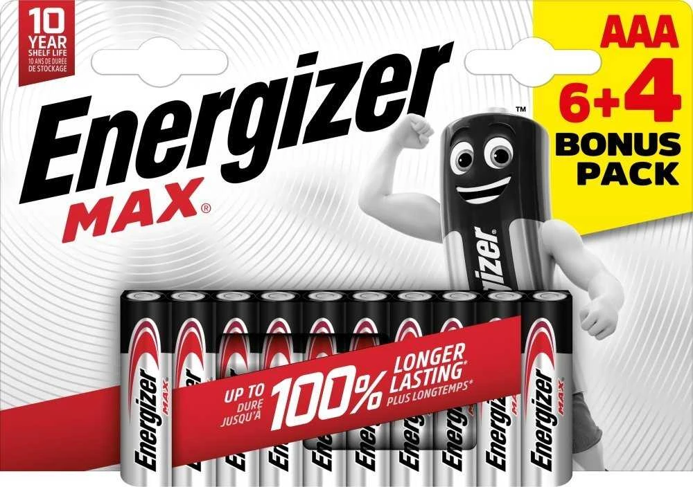 Energizer AAA baterijos 6+4 pakuotė