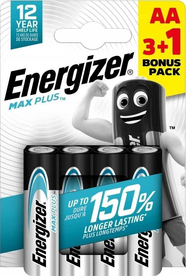 AA Energizer Max Plus baterijų komplektas 3+1