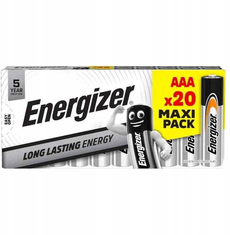 Energizer AAA 20 vnt. baterijų pakuotė
