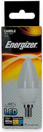 ENERGIZER LEMPUTĖ CANDLE 4,2W / 40W E14 470LM ŠILTA ŠVIESA