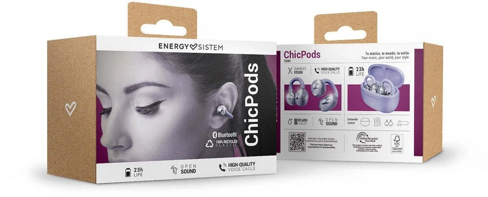 „Energy Sistem ChicPods Open Sound“ ausinės, violetinės