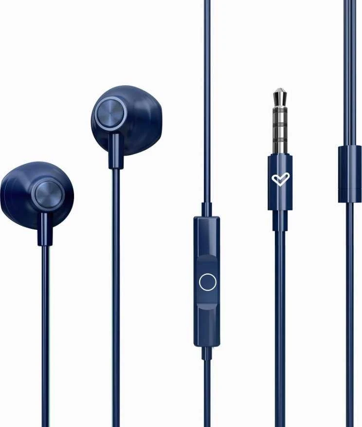 Indigo laidinės ausinės su mikrofonu ir 3.5 mm kištuku