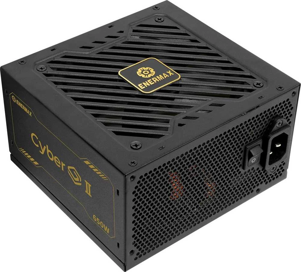 650W „Enermax“ maitinimo šaltinis 650W „CyberG II 80+ Gold“ Juodas be modifikacijų
