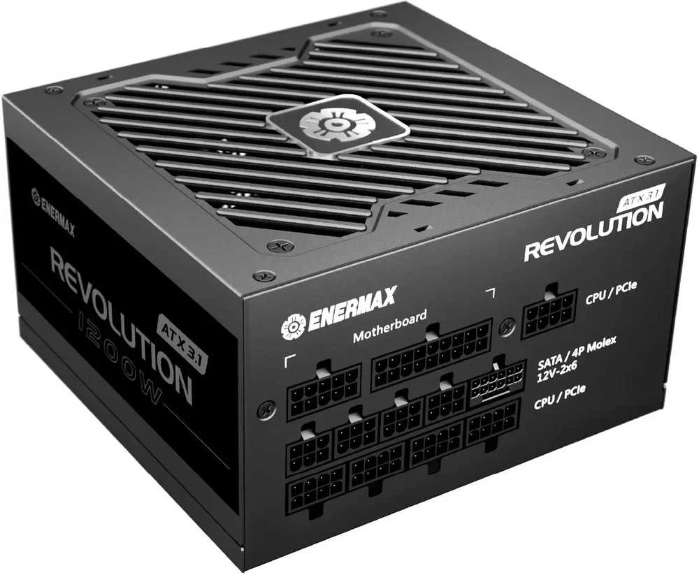 1200W Enermax Revolution3 80+ Gold Juodas ATX3.1 maitinimo šaltinis