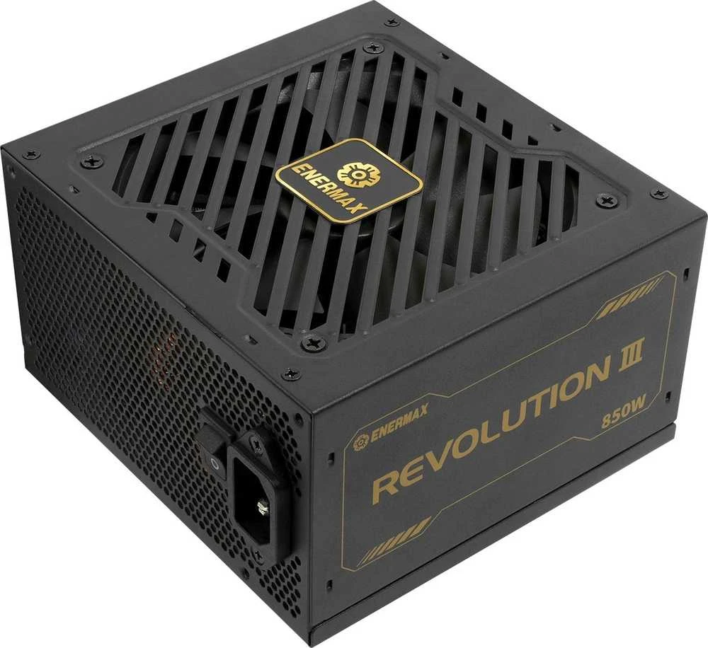 850W Enermax maitinimo šaltinis 850W Revolution3 80+ Gold Juodas FULLMOD