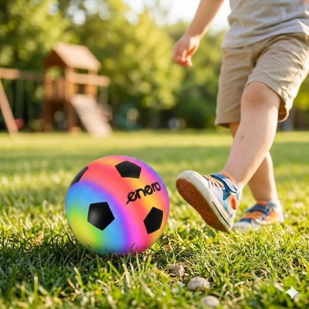VINILINIS FUTBOLO KAMUOLYS RAINBOW 21CM 200G ENERO 1078700