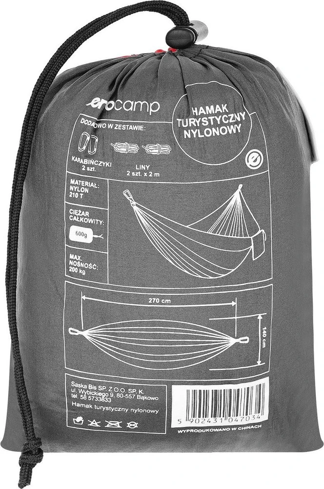 Enero Camp Turistinis dvivietis hamakas 270x140 cm