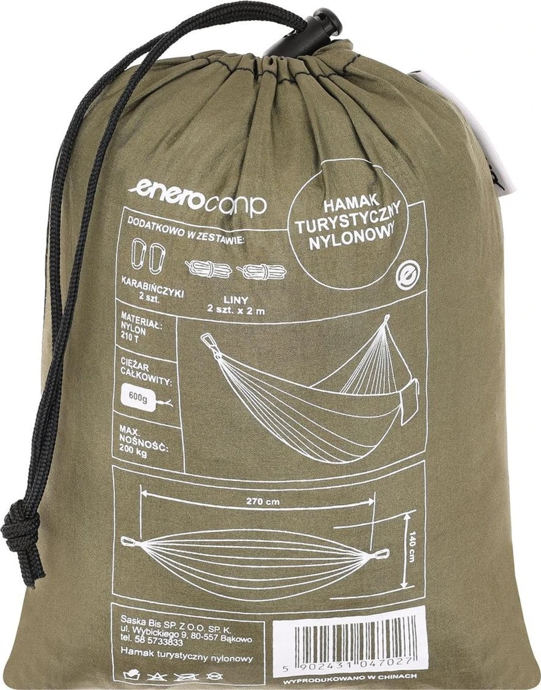 Enero Camp Dvivietis turistinis hamakas 270x140 cm