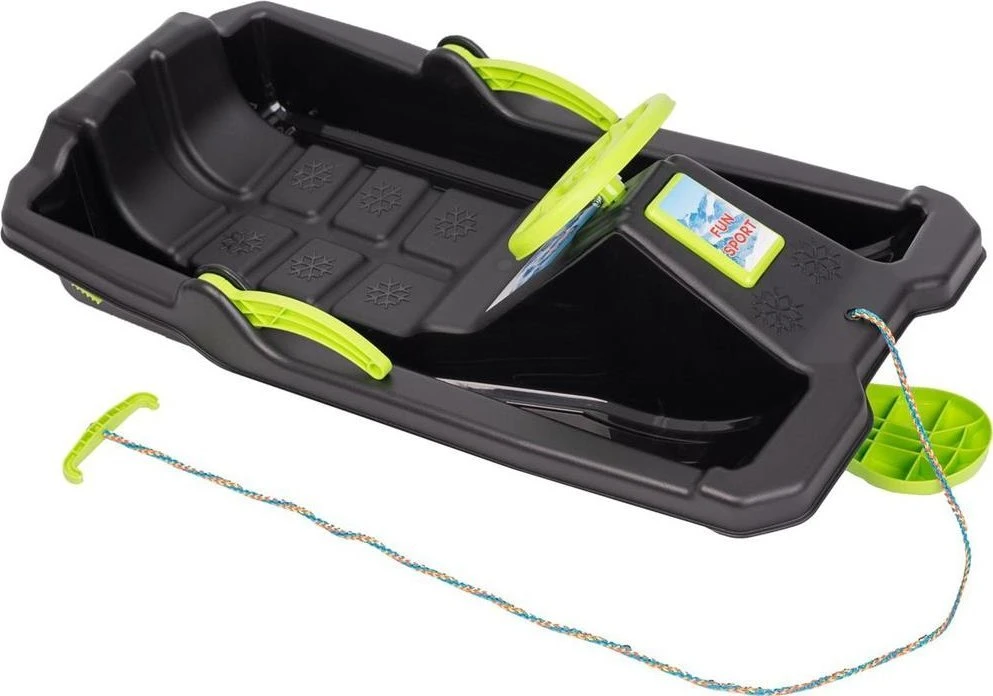 Enero Rogutės PLASTIKOWE Z HAMULCEM I KIEROWNICĄ ADAŚ 84x43x25CM Juoda