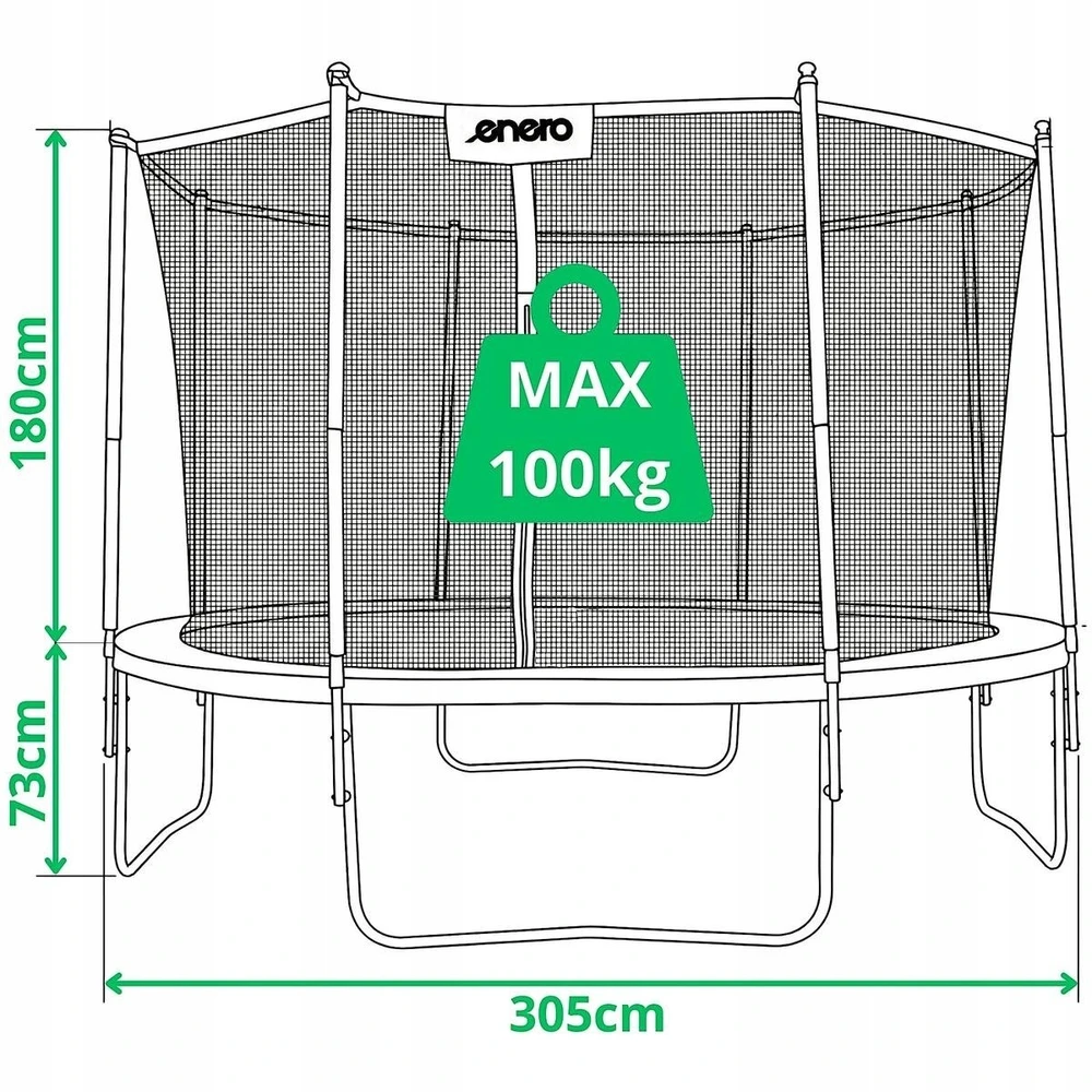 Enero Sodo batutas su vidaus tinklu 305 cm