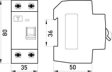 E.NEXT RCCB.PRO 2P 40A 30MA diferencialinis automatinis jungiklis (EX-P003005)