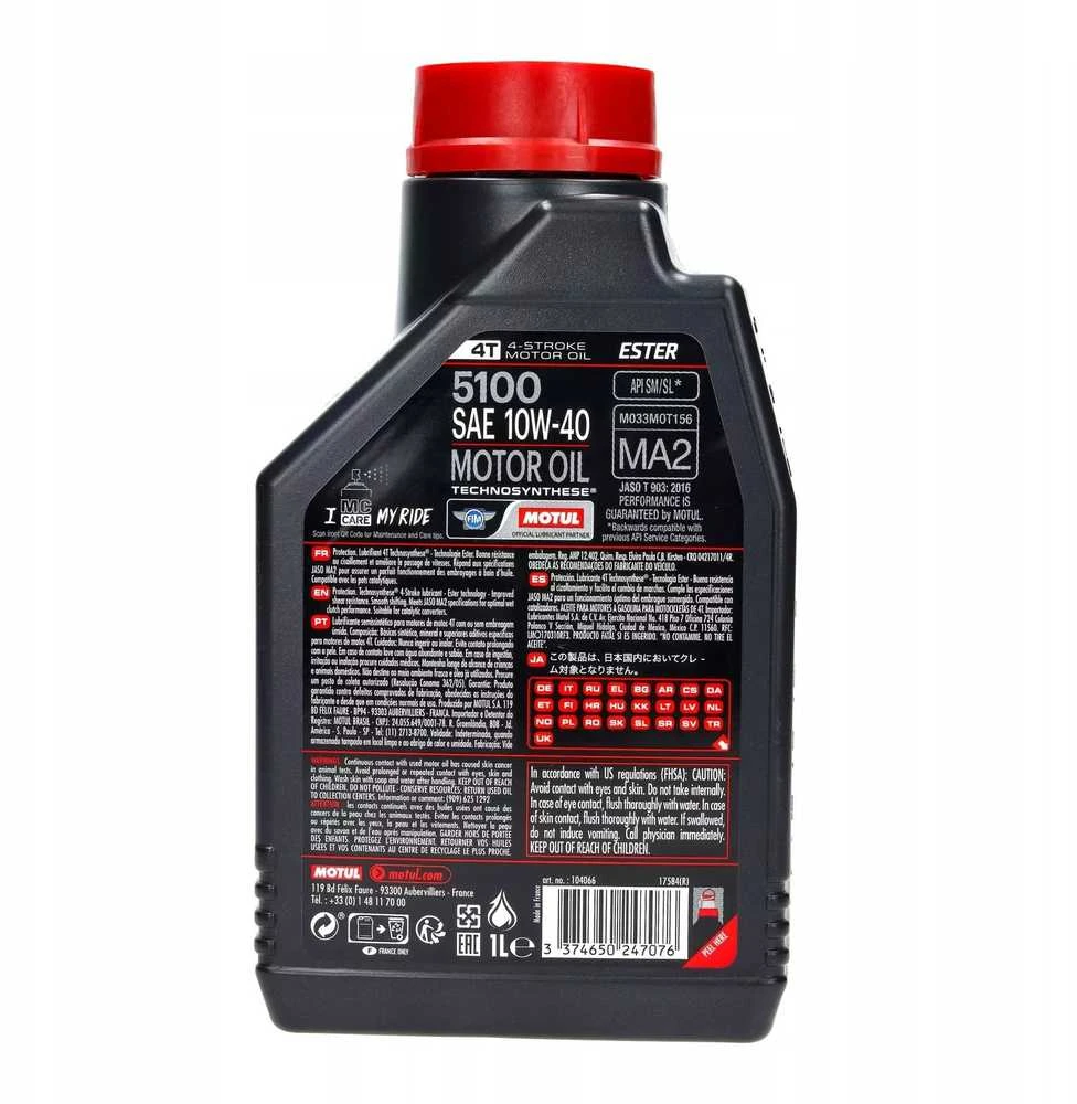 Motociklų tepalas Motul Ester 5100, 10W-40, 1l