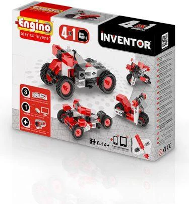 Konstruktorius Engino Inventor „Keturračiai ir motociklai“, 4 modeliai