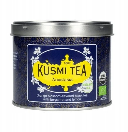 Organic juodas tea Kusmi Tea Anastasia, 100 g (in a metal tin)