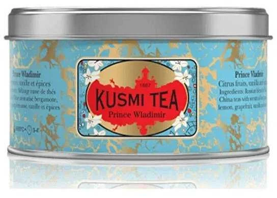 Organic juodas tea Kusmi Tea Prince Volodymyr, 100 g (in a metal tin)