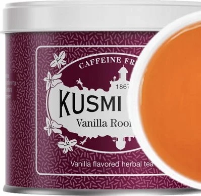 Ekologiška žolelių arbata „Kusmi Tea Vanilla Rooibos“, 100 g (metalinėje dėžutėje)