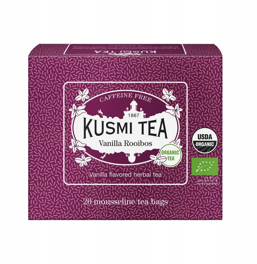 Kusmi Tea English Tea Shop Kusmi arbata – rooibos su vanile, ekologiška – 20 arbatos pakelių