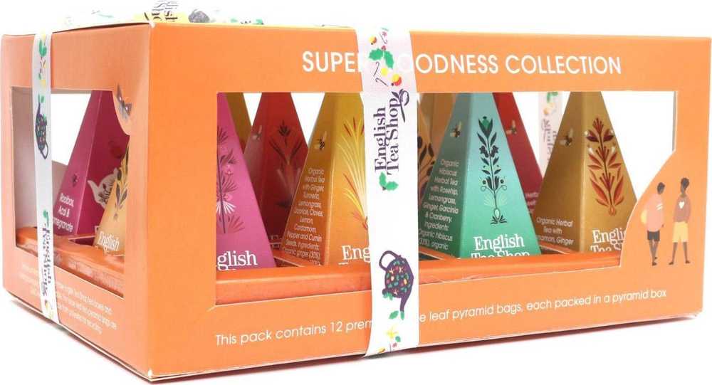 English Tea Shop Rinkinys herbat Super Goodness 12 piramidek