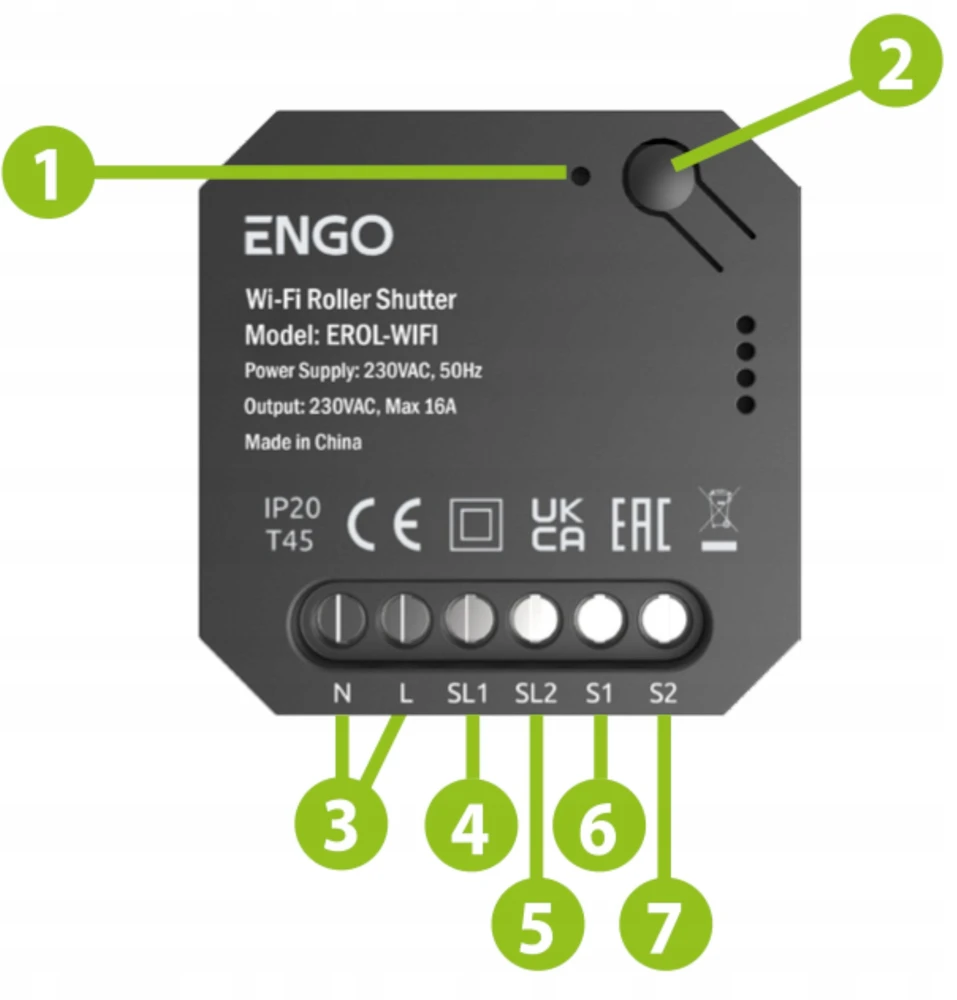 „ENGO Controls EROL-WIFI“ – įleidžiamas „Wi-Fi“ roletų valdiklis, skirtas „ENGO Smart“ sistemai