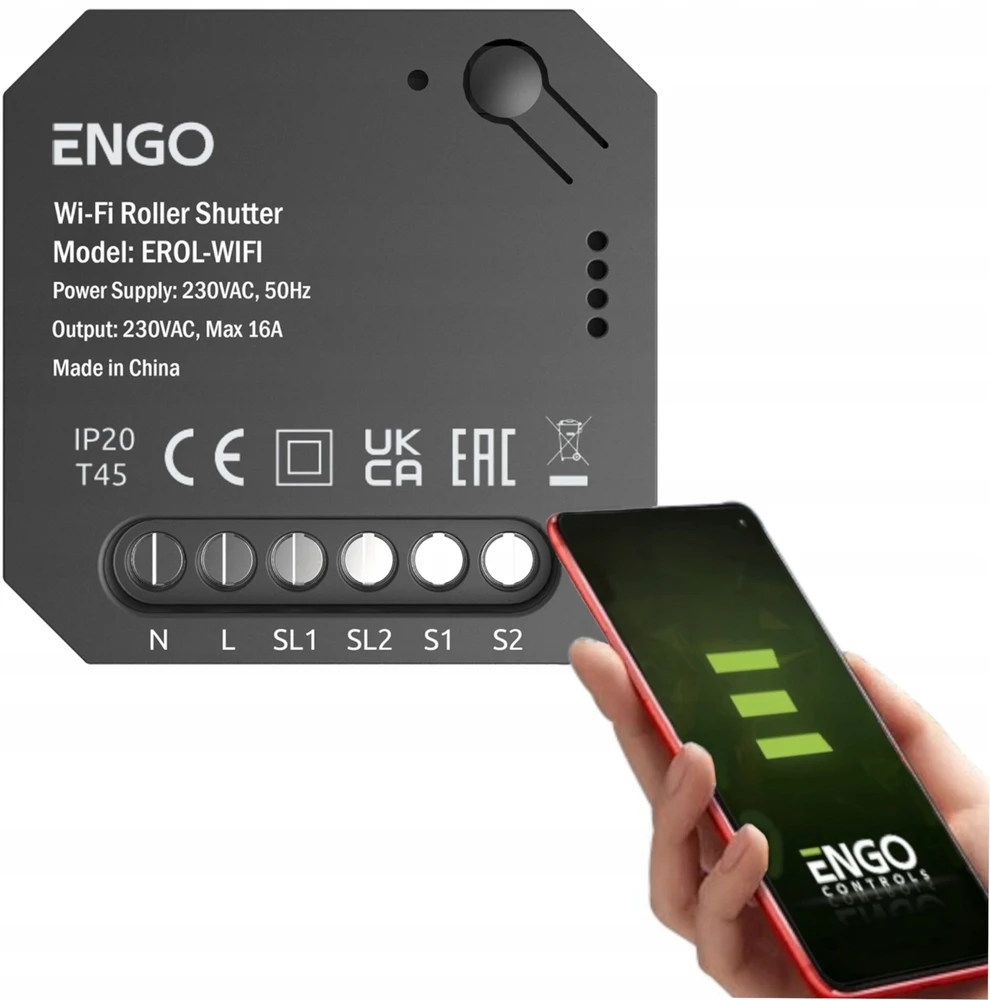 „ENGO Controls EROL-WIFI“ – įleidžiamas „Wi-Fi“ roletų valdiklis, skirtas „ENGO Smart“ sistemai