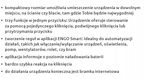 Išmanusis mygtukas PRZYCISK ENGO 3F ZIGBEE