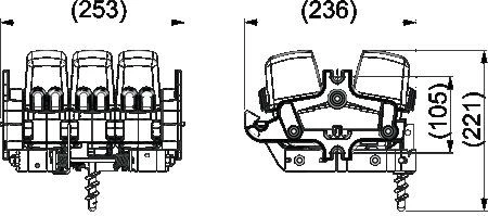 Ensto saugiklių jungiklis Al / Cu 2x 16-120mm2 3 poliai (SZ160.3)