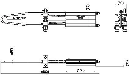Ensto Atraminė spaustukas PAS 50-70 mm2 su nuplėšiama galvute (SO255S)