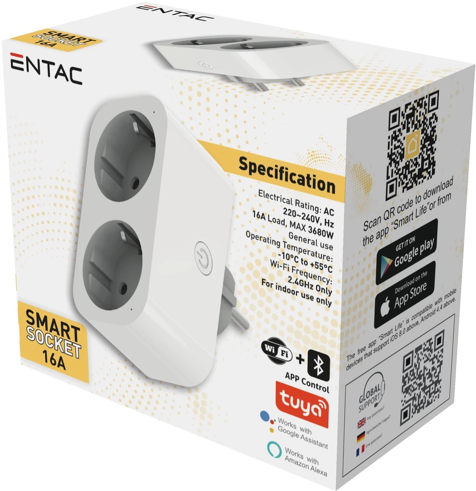 ENTAC Entac ES-DSA-WIBLE maitinimo kištukų adapteris Baltas