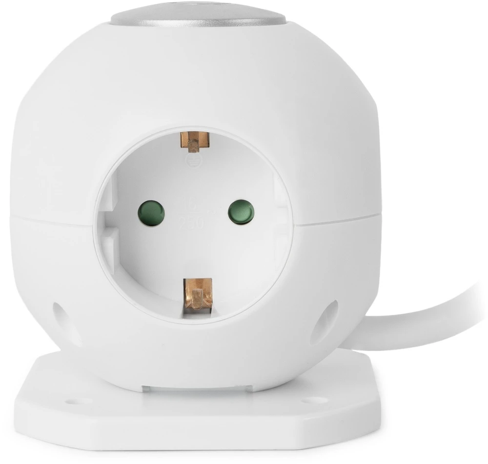 ENTAC Entac ESC1.5G3-USB-GLOBE rozgałęziacz 1,5 m 3 x gniazdo jungiama į tinklą Wewnętrzna Baltas
