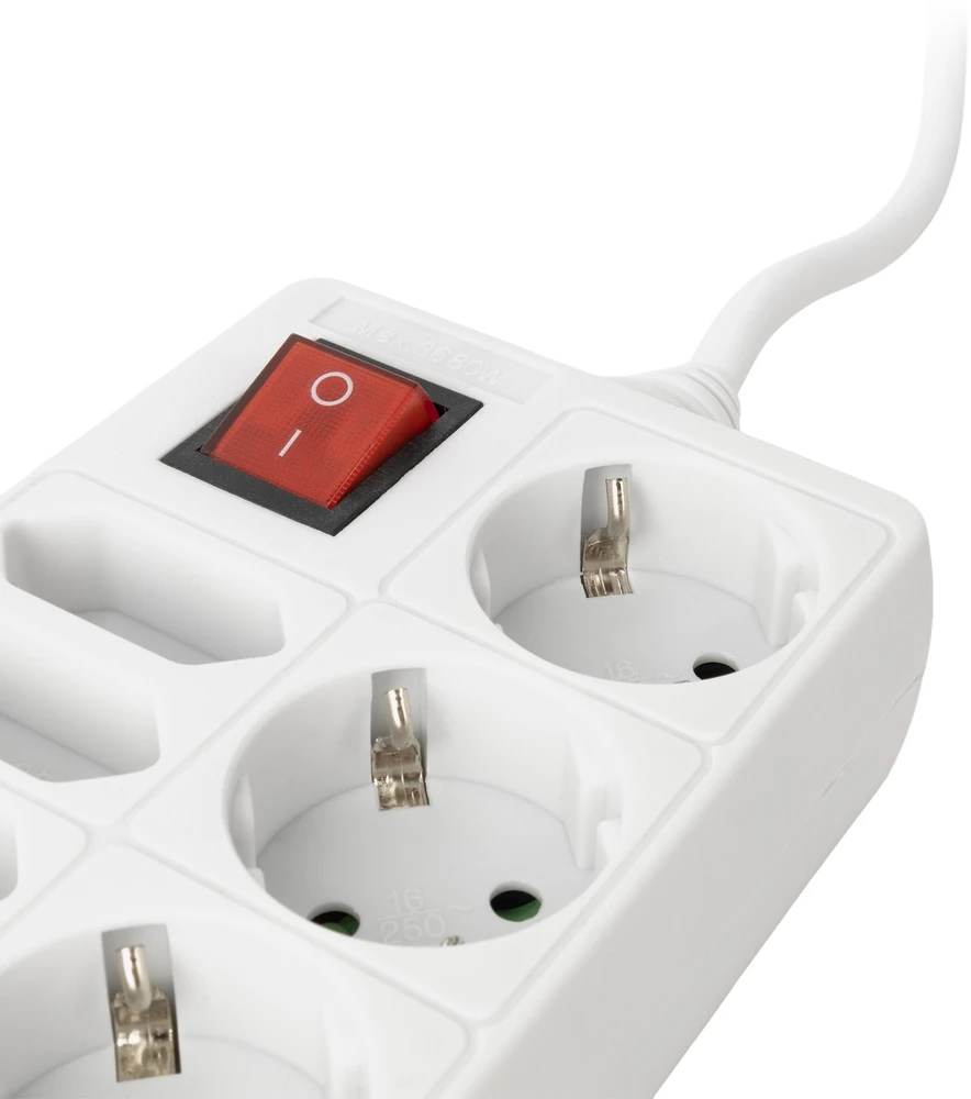 ENTAC Entac ESE1.5G3X4-1.5-SW rozgałęziacz 1,5 m 7 x gniazdo jungiama į tinklą Wewnętrzna Baltas