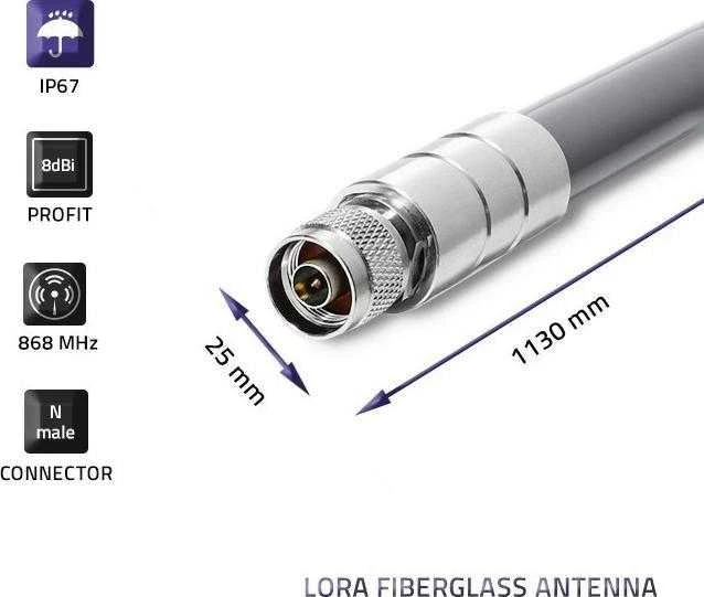 QOLTEC 57025 LoRa Antenna 8dBi Outdoor