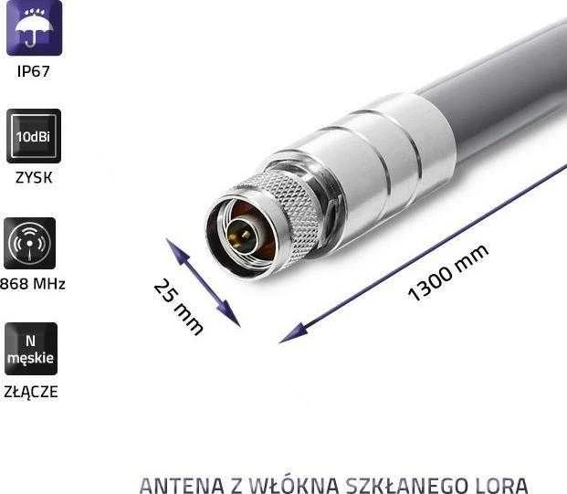 QOLTEC 57026 LoRa Antenna 10dBi Outdoor