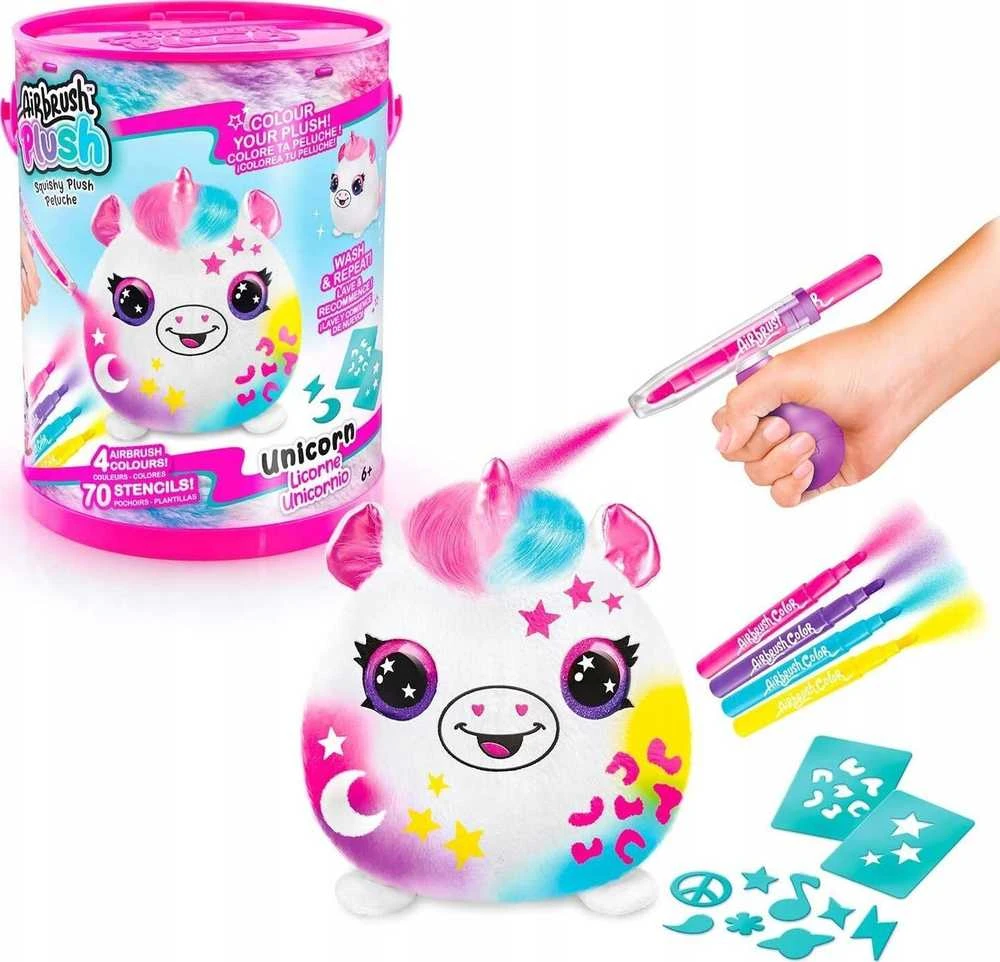 Canal toys AIRBRUSH PLUSH Rinkinys su aerografu „Gyvūnėlis kibirėlyje“