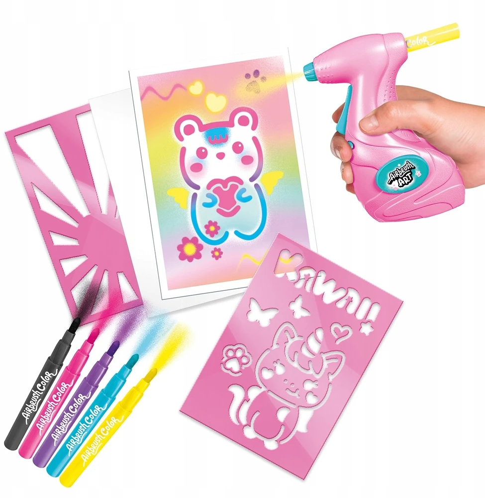 Meno projektas – kawaii plakatai – kūrybinis rinkinys su elektroniniu aerografu