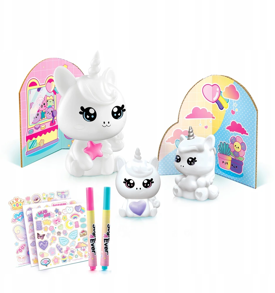 Epee Rinkinys Kawaii stiliaus vienaragių šeimos dekoracijų kūrybinis rinkinys