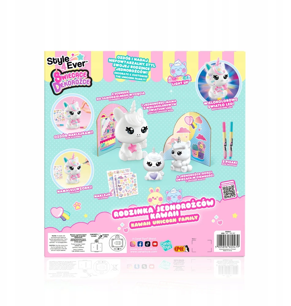 Epee Rinkinys Kawaii stiliaus vienaragių šeimos dekoracijų kūrybinis rinkinys