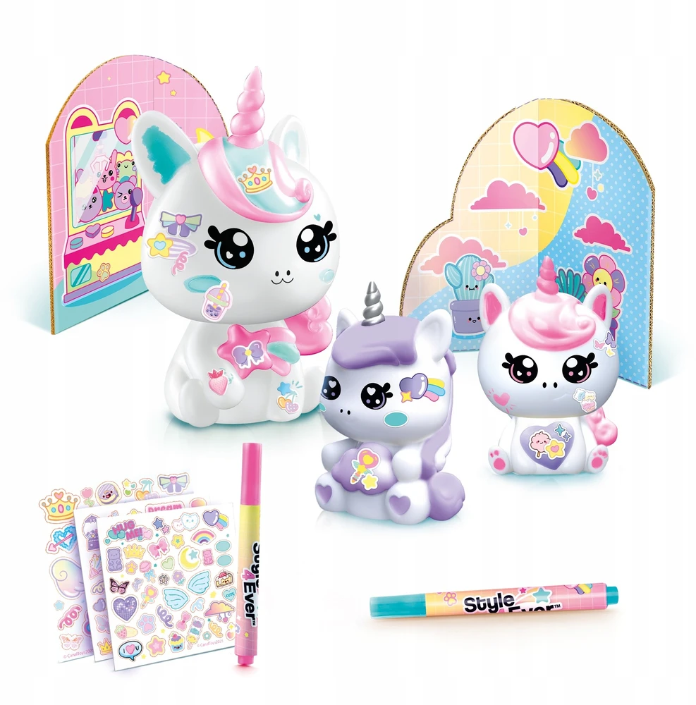 Epee Rinkinys Kawaii stiliaus vienaragių šeimos dekoracijų kūrybinis rinkinys