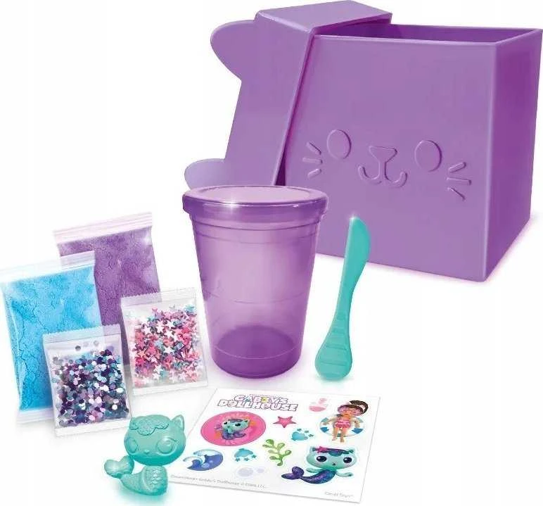 Epee Gabbys Dollhouse Slime masė - katės dėžutė su staigmena, violetė